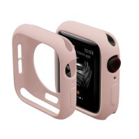 Newface Apple Watch 40mm Silikon Alt Kasa - Pudra