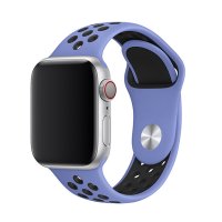 Newface Apple Watch 38mm Spor Delikli Kordon - Lila-Siyah