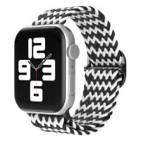Newface Apple Watch 40mm Star Kordon - Zigzag Siyah-Beyaz