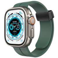 Newface Apple Watch 41mm KR412 Elegance Stylısh Kordon - Koyu Yeşil