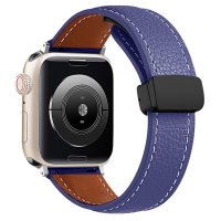 Newface Apple Watch 41mm KR414 Daks Deri Kordon - Lacivert