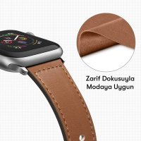 Newface Apple Watch 41mm KR415 Luaz Deri Kordon - Lacivert
