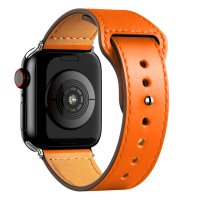 Newface Apple Watch 41mm KR415 Luaz Deri Kordon - Turuncu