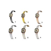 Newface Apple Watch 41mm Made Metal Kordon - Gümüş-Rose Gold