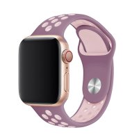 Newface Apple Watch 41mm Spor Delikli Kordon - Mor-Pembe