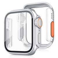 Newface Apple Watch 41mm Watch 49mm Kasa Dönüştürücü ve Ekran Koruyucu - Gümüş