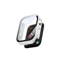 Newface Apple Watch 44mm Camlı Kasa Ekran Koruyucu - Beyaz