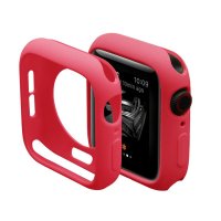 Newface Apple Watch 42mm Silikon Alt Kasa - Kırmızı