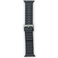 Newface Apple Watch 44mm Magnus Mıknatıslı Silikon Kordon - Siyah