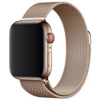 Newface Apple Watch 44mm Metal Mıknatıslı Kordon - Metalik Gold