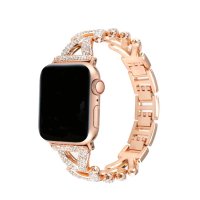 Newface Apple Watch 44mm Node Taşlı Kordon - Gümüş