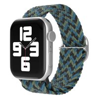 Newface Apple Watch 44mm Star Kordon - Zigzag Mavi-Yeşil