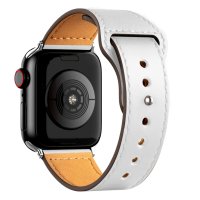 Newface Apple Watch 45mm KR415 Luaz Deri Kordon - Beyaz