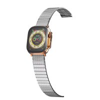 Newface Apple Watch 45mm Made Metal Kordon - Gümüş