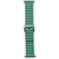 Newface Apple Watch 45mm Magnus Mıknatıslı Silikon Kordon - Koyu Yeşil