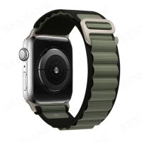 Newface Apple Watch 45mm Mountain Kordon - Siyah-Yeşil