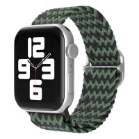 Newface Apple Watch 45mm Star Kordon - Zigzag Yeşil-Siyah