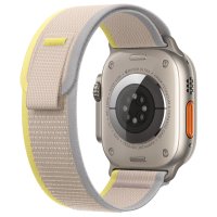 Newface Apple Watch 42mm Trail Kordon - Sarı-Bej