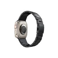 Newface Apple Watch Ultra 49mm İron Metal Baklalı Kordon - Siyah