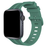 Newface Apple Watch Ultra 49mm KR408 Çizgili Silikon Kordon - Yeşil