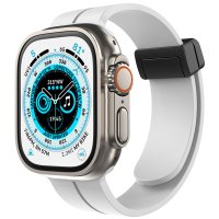 Newface Apple Watch Ultra 49mm KR412 Elegance Stylısh Kordon - Beyaz