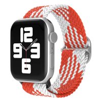 Newface Apple Watch Ultra 49mm Star Kordon - Beyaz-Kırmızı