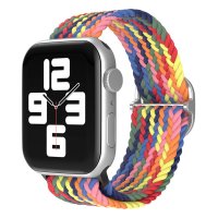 Newface Apple Watch Ultra 49mm Star Kordon - Siyah-Kırmızı-Sarı