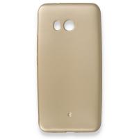 Newface HTC U-11 Kılıf Premium Rubber Silikon - Gold
