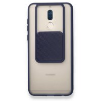 Newface Huawei Mate 10 Lite Kılıf Palm Buzlu Kamera Sürgülü Silikon - Lacivert