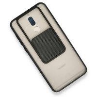 Newface Huawei Mate 10 Lite Kılıf Palm Buzlu Kamera Sürgülü Silikon - Siyah