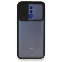 Newface Huawei Mate 20 Lite Kılıf Palm Buzlu Kamera Sürgülü Silikon - Siyah