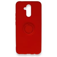 Newface Huawei Mate 20 Lite Kılıf Viktor Yüzüklü Silikon - Kırmızı