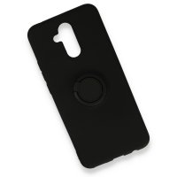 Newface Huawei Mate 20 Lite Kılıf Viktor Yüzüklü Silikon - Siyah