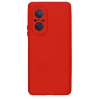 Newface Huawei Nova 9 SE Kılıf Nano içi Kadife Silikon - Kırmızı