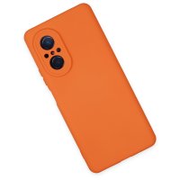 Newface Huawei Nova 9 SE Kılıf Nano içi Kadife Silikon - Turuncu