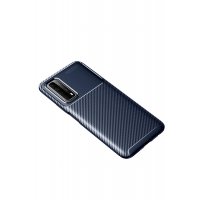 Newface Huawei P Smart 2021 Kılıf Auto Focus Karbon Kapak - Lacivert