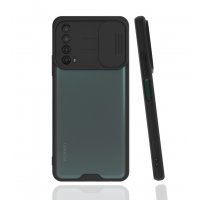 Newface Huawei P Smart 2021 Kılıf Platin Kamera Koruma Silikon - Siyah