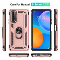 Newface Huawei P Smart 2021 Kılıf Sofya Yüzüklü Silikon Kapak - Rose