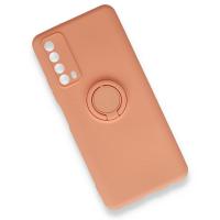 Newface Huawei P Smart 2021 Kılıf Viktor Yüzüklü Silikon - Pudra