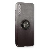 Newface Huawei P Smart S Kılıf Simli Yüzüklü Silikon - Siyah