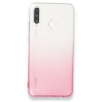 Newface Huawei P30 Lite Kılıf Lüx Çift Renkli Silikon - Pembe