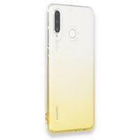 Newface Huawei P30 Lite Kılıf Lüx Çift Renkli Silikon - Sarı