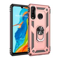 Newface Huawei P30 Lite Kılıf Sofya Yüzüklü Silikon Kapak - Rose