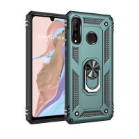 Newface Huawei P30 Lite Kılıf Sofya Yüzüklü Silikon Kapak - Yeşil