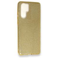 Newface Huawei P30 Pro Kılıf Simli Katmanlı Silikon - Gold