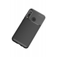 Newface Huawei P40 Lite E Kılıf Auto Focus Karbon Kapak - Siyah