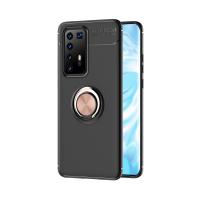 Newface Huawei P40 Pro Kılıf Range Yüzüklü Silikon - Siyah-Gold