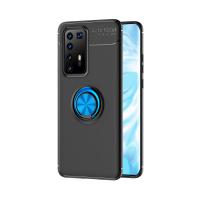 Newface Huawei P40 Pro Kılıf Range Yüzüklü Silikon - Siyah-Mavi