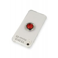 Newface Huawei Y5 2019 Kılıf Gros Yüzüklü Silikon - Kırmızı