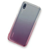 Newface Huawei Y5 2019 Kılıf Lüx Çift Renkli Silikon - Pembe